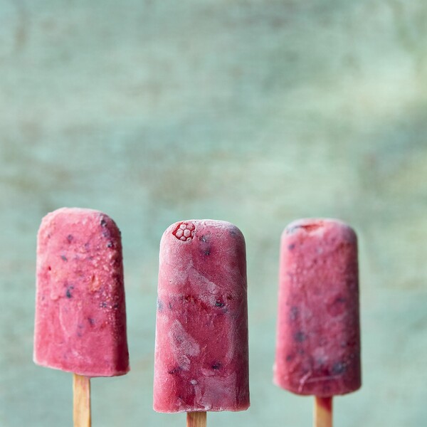 Strawberry and Coconut Popsicles