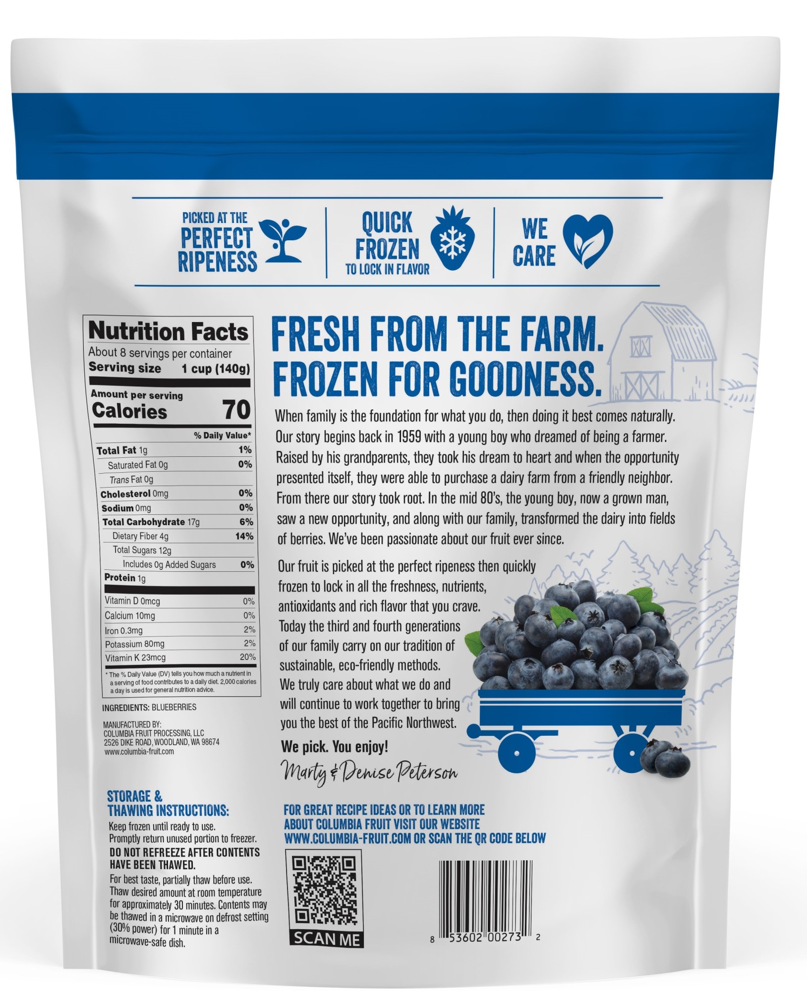 Blueberries Columbia Fruit